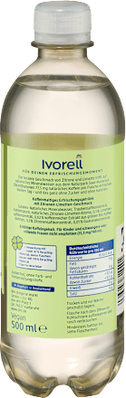 Erfrischungsgetränk, Wasser + Koffein Zitrone-Limette Ivorell