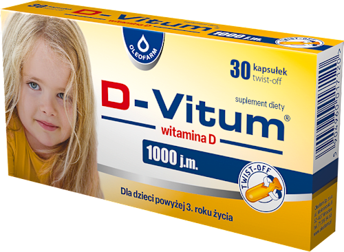 Suplement diety D-Vitum 1000j.m., twist-off, kapsułki OLEOFARM