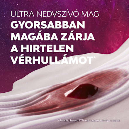 Éjszakai egészségügyi szárnyas betét Ultra Large+, jumbo pack Libresse