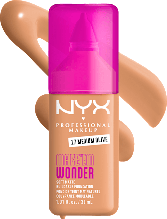 MAKE'EM WONDER tečni puder - 17 Medium Olive NYX PROFESSIONAL MAKEUP