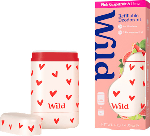 Deo stift, tok szívekkel és utántöltő pink grapefruit-lime illattal Wild