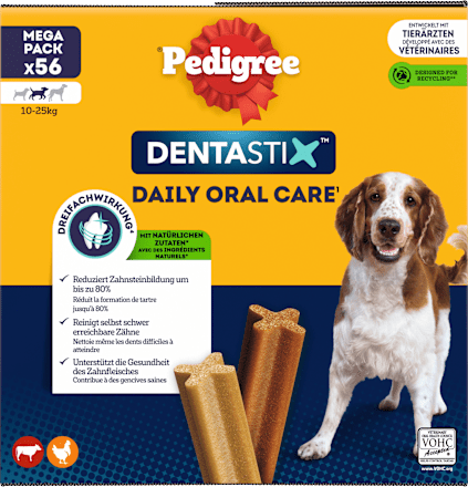 Hunde Kausnack Dentastix Zahnpflege für mittlere Hunde Mega Pack Pedigree