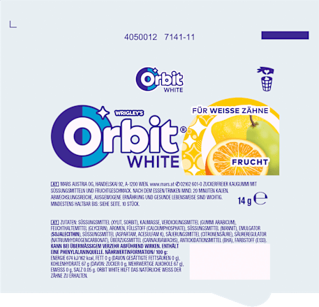 Kaugummi White Frucht Orbit