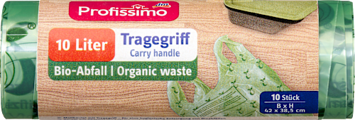 Sacchetti biodegradabili per la spazzatura da 10 l con manici Profissimo