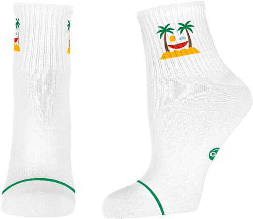 Памучни чорапи с палми, размер 35-38 happy FOOTtopia