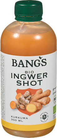 Bio ingverjev shot s kurkumo BANGS