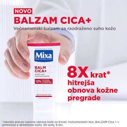 Večnamenski balzam za razdraženo suho kožo Cica+ Mixa