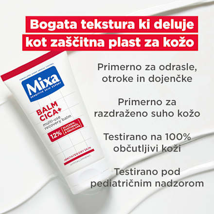 Večnamenski balzam za razdraženo suho kožo Cica+ Mixa