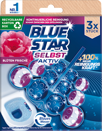 WC-Stein Selbst Aktiv Blüten Frische BLUE STAR