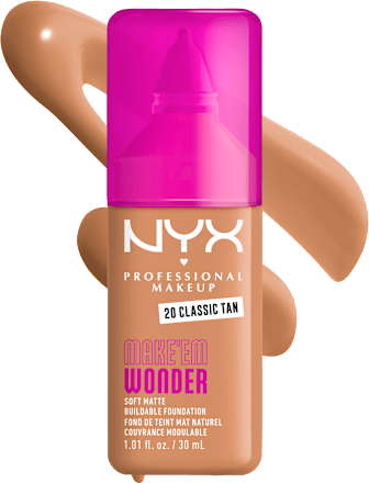 Tekoči puder Make 'Em Wonder, 20 Classic Tan NYX PROFESSIONAL MAKEUP