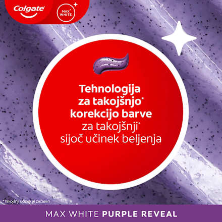 Zobna pasta Max White Purple Reveal Colgate