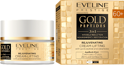 Лифтинг крем за лице GOLD Peptides 3 в 1, 60+ EVELINE COSMETICS