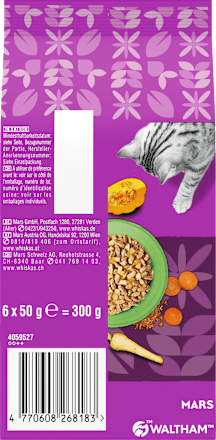 Nassfutter Katze mit Hühnerleber & Thunfisch in Gelee, Multipack (6x50 g) Whiskas