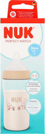 Butelka z miernikiem temperatury 260 ml Perfect Match smoczek 3+ Małpka  NUK