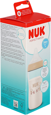Butelka z miernikiem temperatury 260 ml Perfect Match smoczek 3+ Małpka  NUK