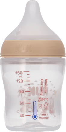 Butelka z miernikiem temperatury 150 ml Perfect Match smoczek 0+ Małpka NUK