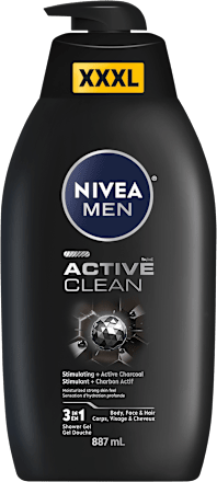 sprchový gel Active Clean 3 v 1 NIVEA MEN