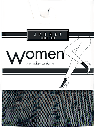 Ženske sokne – crne s točkicama, vel. uni JADRAN ČARAPE