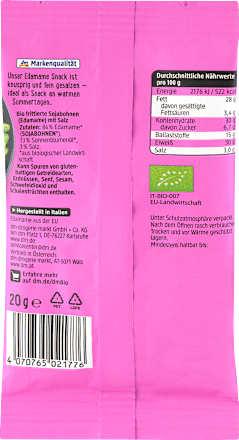 smažené sójové boby edamame se solí dmBio