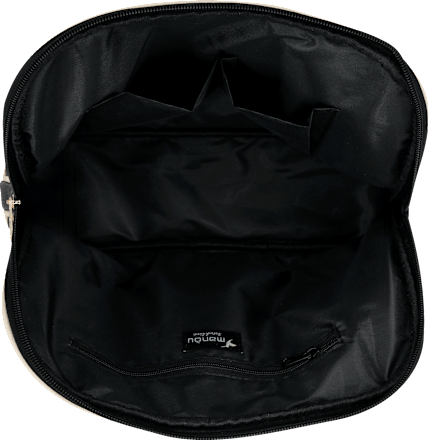 Kulturtasche mit Schleife groß schwarz manòu