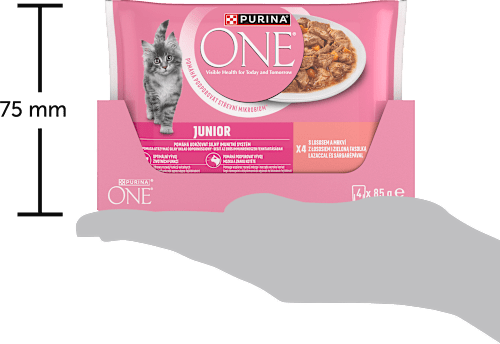 Junior kapsičky pro koťata losos ve šťávě 4x85g PURINA ONE