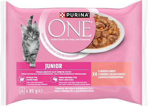 Junior kapsičky pro koťata losos ve šťávě 4x85g PURINA ONE
