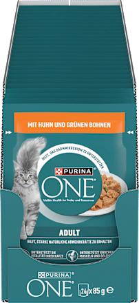 Nassfutter Katze mit Huhn & grünen Bohnen in Soße PURINA ONE