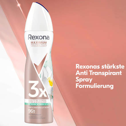 Antitranspirant Deospray Maximum Protection Lime & Waterlily Scent Rexona
