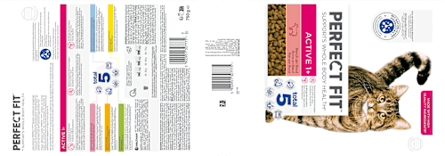 Trockenfutter Katze active 1+ mit Rind, Adult PERFECT FIT