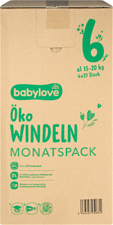 Pannolini misura 6 xl (15 - 20 kg), pacco mensile babylove