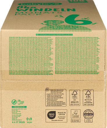 Pannolini misura 6 xl (15 - 20 kg), pacco mensile babylove