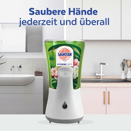 Seifenspender No Touch Apfel & Jasmin, Nachfüllpack Sagrotan