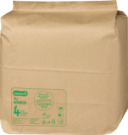 Windeln Öko Gr. 4 maxi (8-14 kg) Monatspack babylove nature