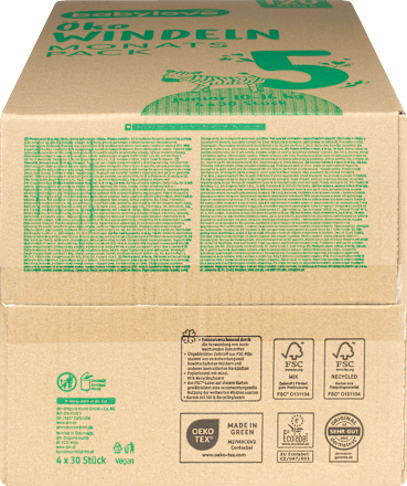 Pannolini misura 5 junior (10 - 16 kg), pacco mensile babylove