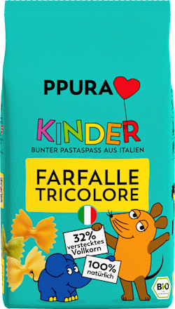 Nudeln, Farfalle tricolore für Kinder  PPURA