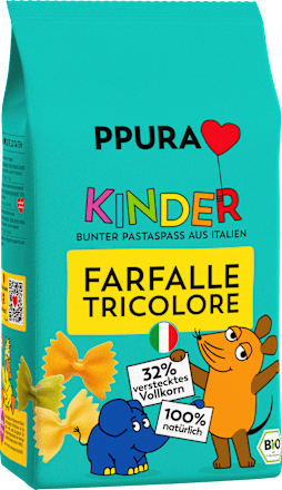 Nudeln, Farfalle tricolore für Kinder  PPURA