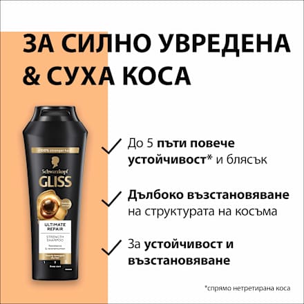 Шампоан за коса Ultimate Repair Schwarzkopf GLISS