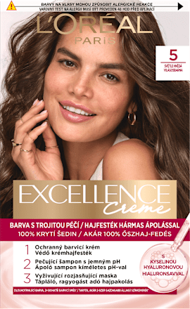 Farba na vlasy - 5 svetlo hnedá L'ORÉAL PARiS EXCELLENCE Creme