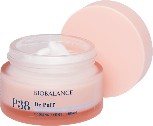 Hűsítő szemkörnyékápoló gélkrém P38 De-Puff BIOBALANCE