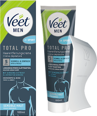 Enthaarungscreme Men Total Pro sensible Haut Veet MEN