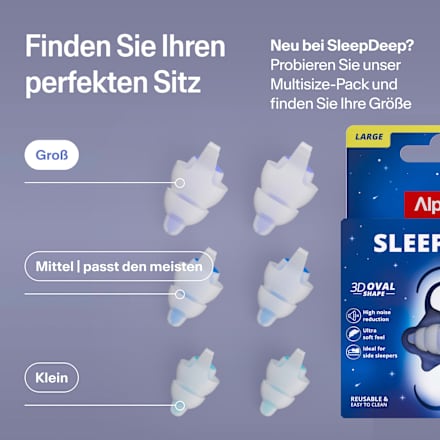 Ohrstöpsel Sleep Deep Größe L ALPINE