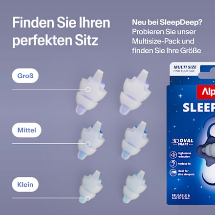 Ohrstöpsel Sleep Deep Multisize (3 Paar) ALPINE