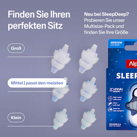 Ohrstöpsel Sleep Deep Größe M ALPINE