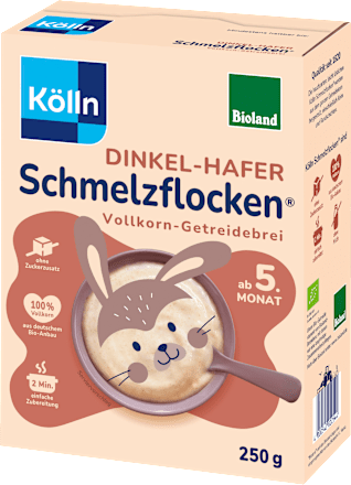 Getreidebrei Dinkel-Hafer Schmelzflocken ab dem 5. Monat Kölln