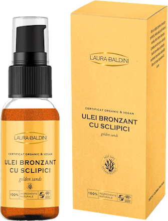 Ulei Bronzant cu Sclipici Golden Sands natural beauty by Laura Baldini