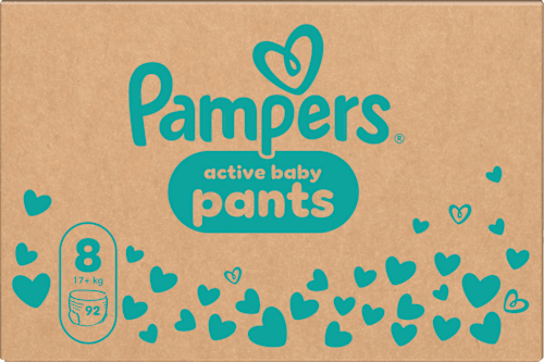 Pelene gaćice active baby mjesečno pakiranje, vel. 8 (17+ kg) Pampers Premium Care