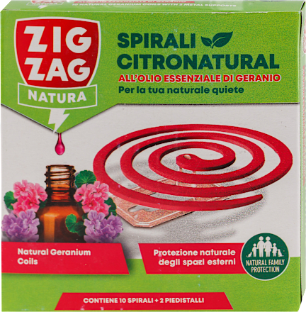 CITRONATURAL biljne spirale protiv insekata na bazi eteričnih ulja Geranio Zig Zag