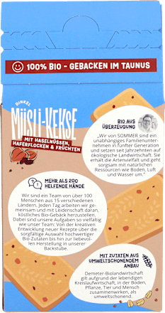 Dinkelkekse Müsli mit Haselnüsse SOMMER
