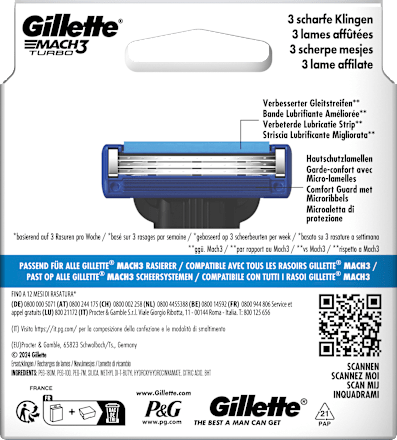 Mach3 Turbo Rasierklingen Vorteilspack XXL Gillette
