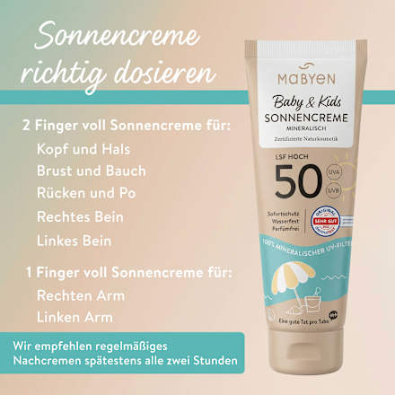 Sonnencreme Baby & Kids sensitiv LSF 50 Mabyen